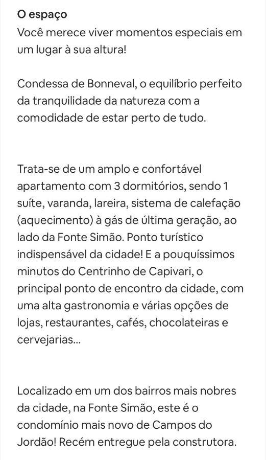 Apartamento Oasis Em Campos: Charmoso Com Vista Fonte Simão Campos do Jordão